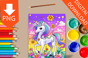 Cute Unicorn KDP Book Covers