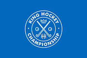King Hockey Sport Emblem Badge Logo, a Branding & Logo Template by Buqancreative (Thumbnail 2 of 4)