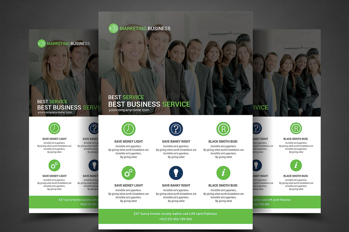 Corporate Business Flyer Template, a Flyer Template by AfzaalGraphics (Photo 1 of 4)