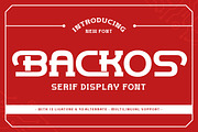 Backos - Serif Display Font, a Serif Font by trabaskriya (Thumbnail 1 of 8)