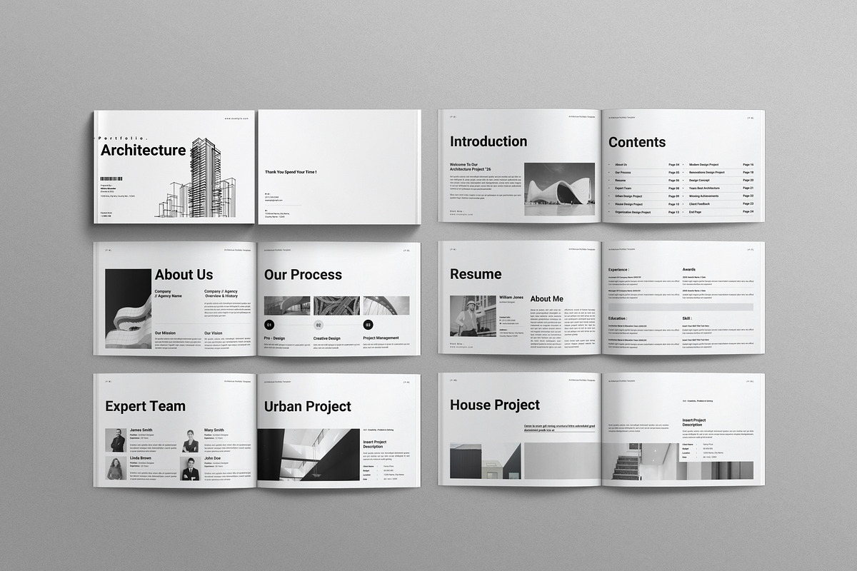 Architecture Portfolio Template, a Brochure Template by Work-Envance (Photo 9 of 10)