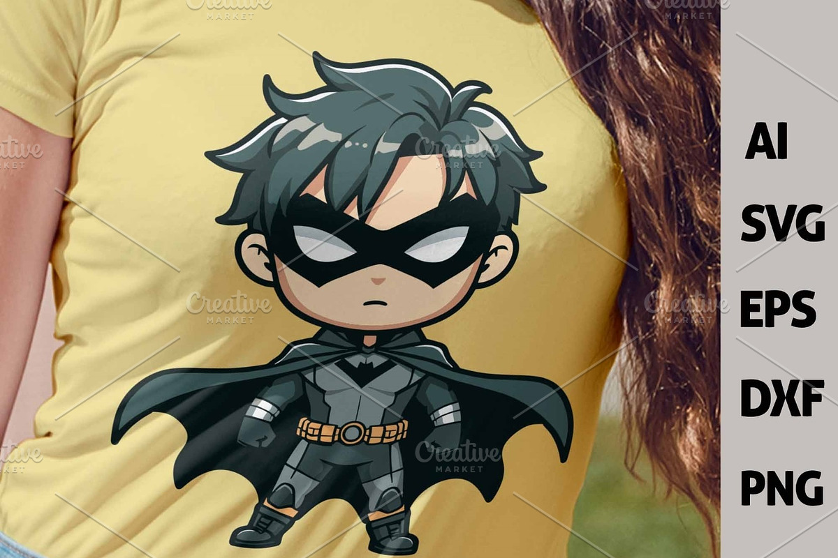 Chibi Superhero Vector Bundle, a Person Illustration by FancyDesignStudio (Photo 7 of 8)