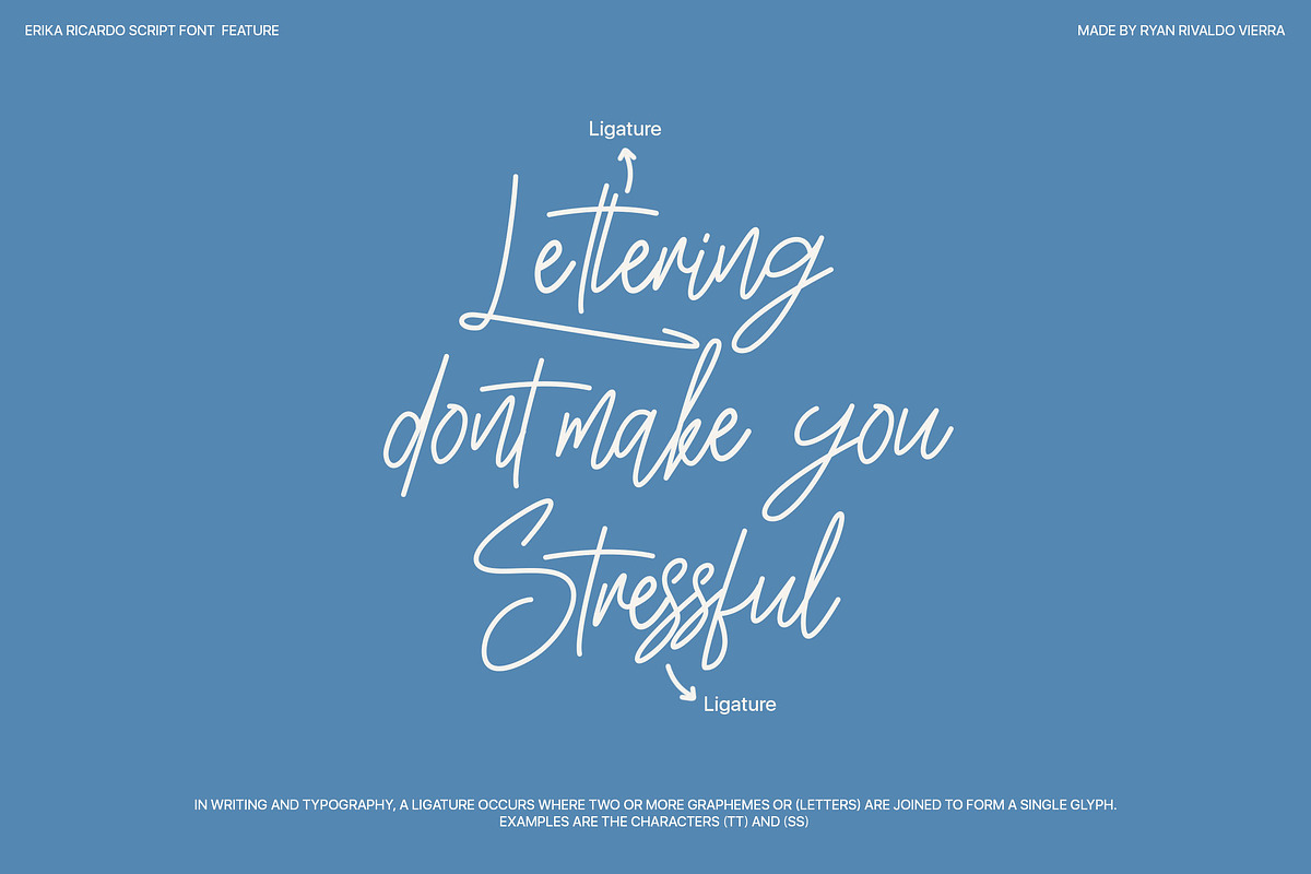 Erika Richardo Font, a Script Font by Ryan Rivaldo Vierra (Photo 7 of 7)