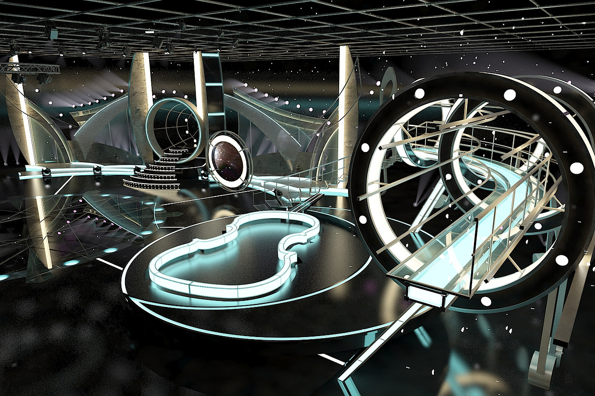 TV Studio Entertainment Set 1, an Architecture 3D Model by akerStudio (Photo 8 of 26)
