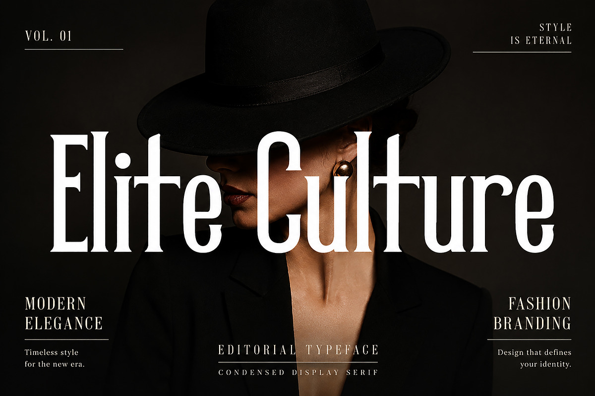 Elite Culture, a Serif Font by Wow Magic (Photo 1 of 5)