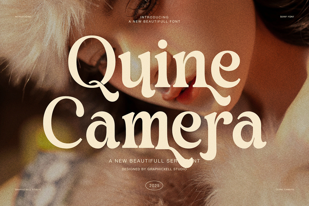 Quine Camera Elegant Serif Font, a Serif Font by Graphicxell (Photo 1 of 8)