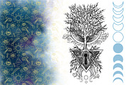 Esoteric set of lineart illustration, an Illustration by Astarta (Thumbnail 5 of 11)