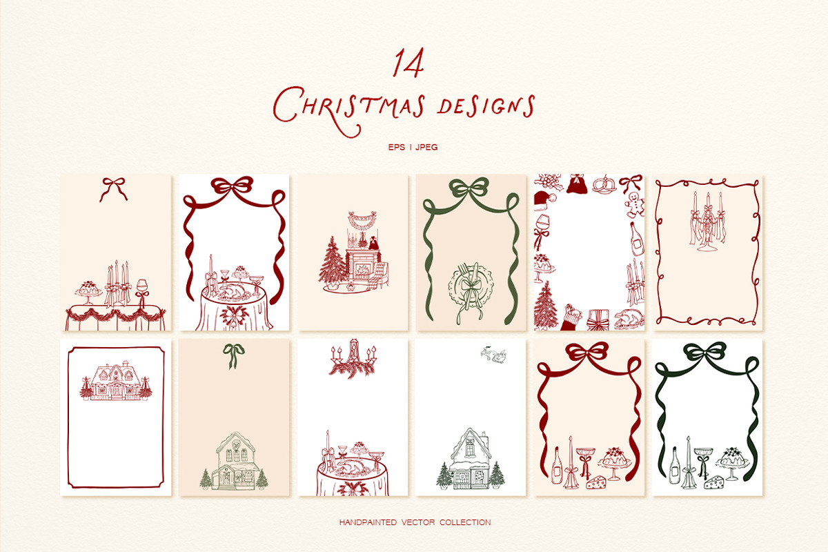 Whimsical Set Cozy Christmas, a Seasonal Illustration by ViktoriyaD (Photo 17 of 20)