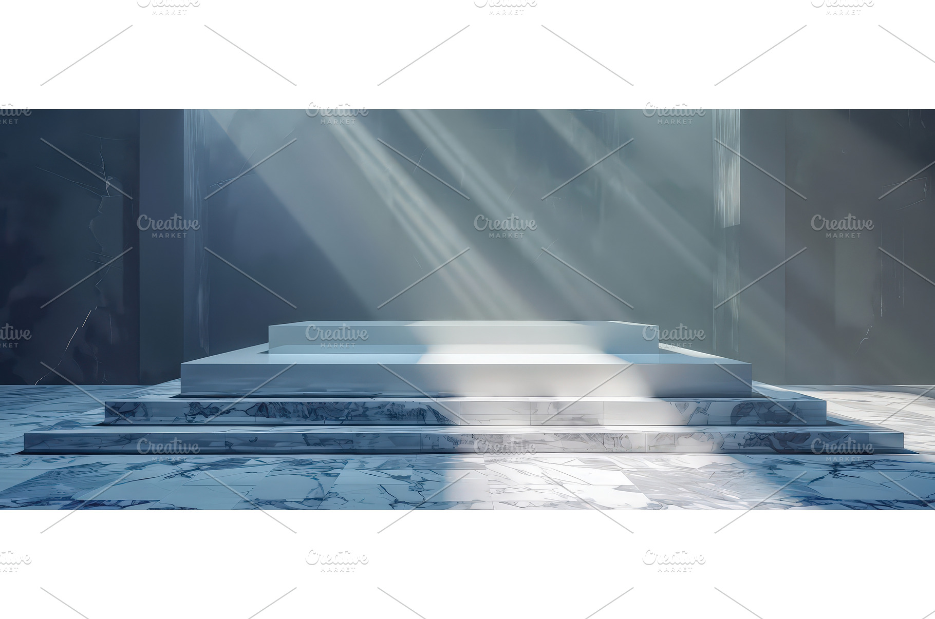 Minimalist Marble Pedestal with, an Abstract Photo by piter.goskov