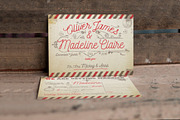 Vintage Airmail Wedding Suite, an Invitation Template by BlueRobinDesignShop (Thumbnail 1 of 6)