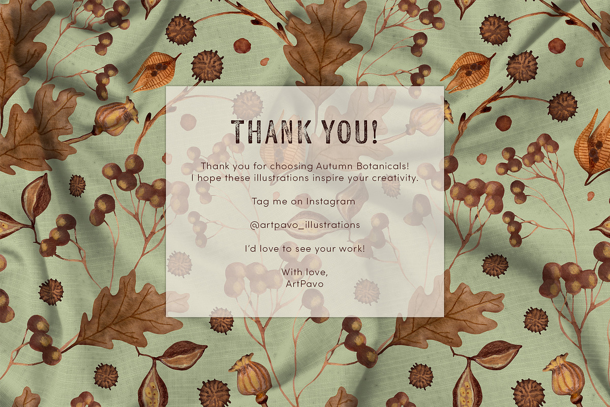 Autumn Botanicals Clipart & Patterns, an Object Graphic by ArtPavo (Photo 10 of 10)