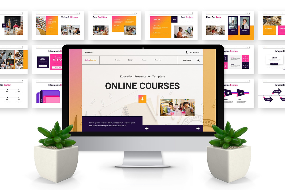 Online Courses - Education PPT preview 3