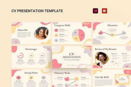 Abstract CV Presentation Template, a Presentation Template by E-Type