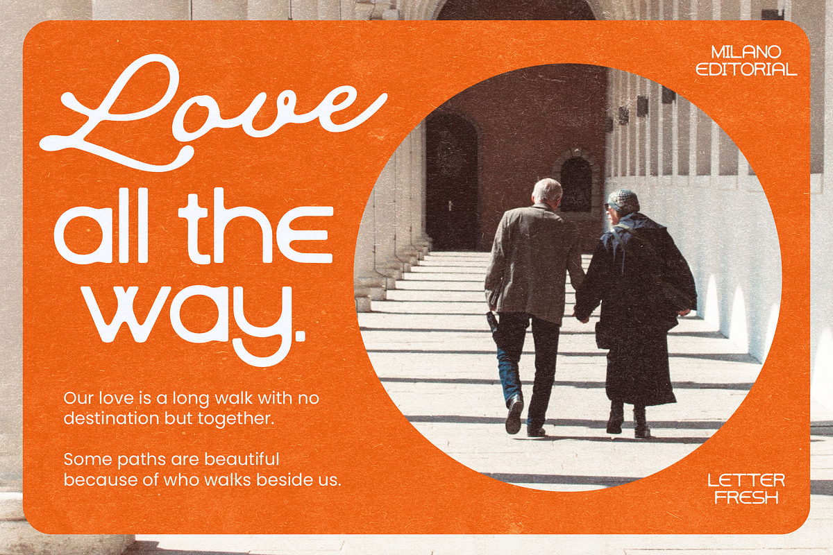 Milano Editorial Vintage, a Script Font by Letter Fresh (Photo 9 of 13)
