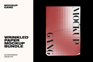 Wrinkled Paper Mockup Bundle