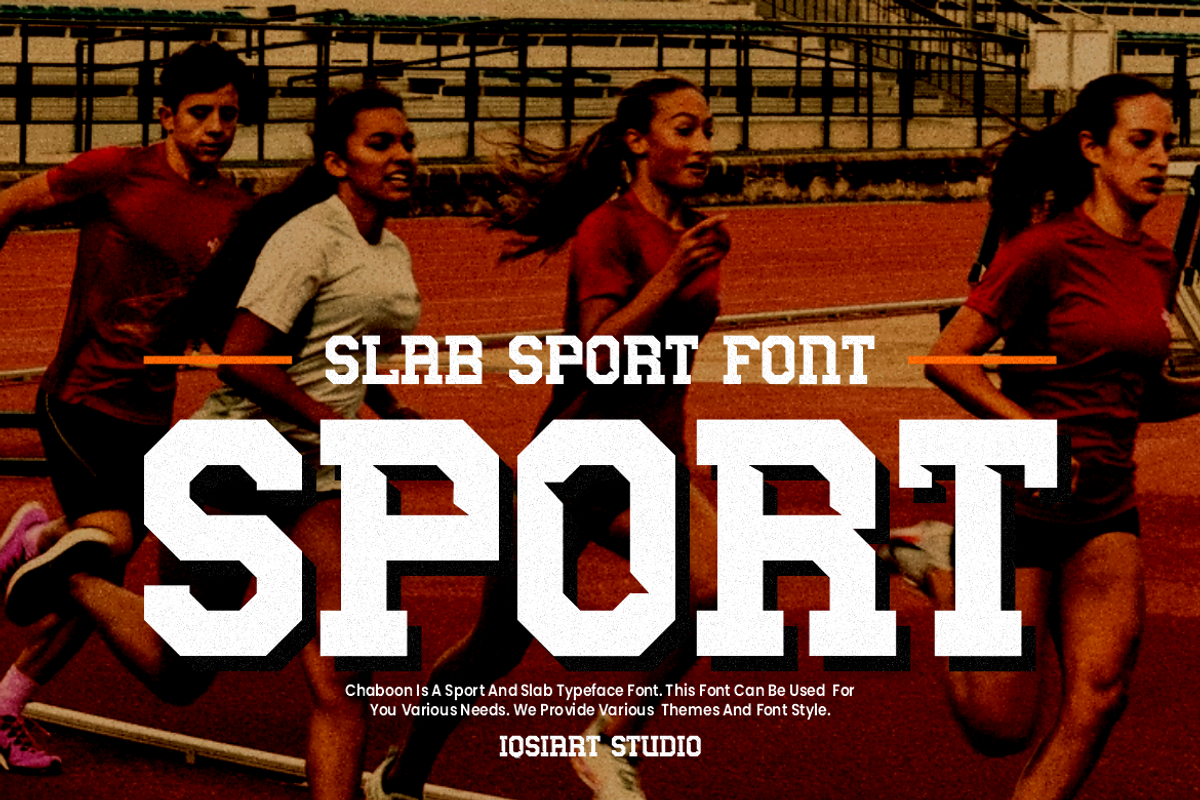 Chaboon - Slab Sport Font, a Slab Serif Font by Iqsiart Studio (Photo 6 of 7)