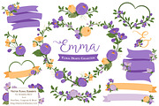 Vector Floral Heart in Crocus, an Illustration by Amanda Ilkov (Thumbnail 1 of 5)