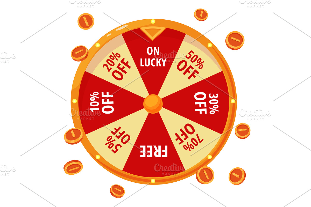 Fortune wheel discount. Spin to win, a Finance Illustration by LadadikArt
