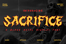 Sacrifice Horror Black Metal Display
