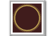 Floral Modern Vector Round Frame, a Texture Graphic by FineArtStudio (Thumbnail 3 of 3)