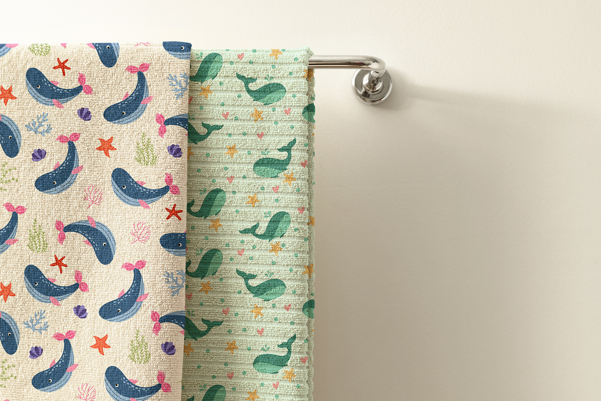 Whale Seamless Pattern, a Pattern Graphic by Digital Studio (Photo 6 of 7)