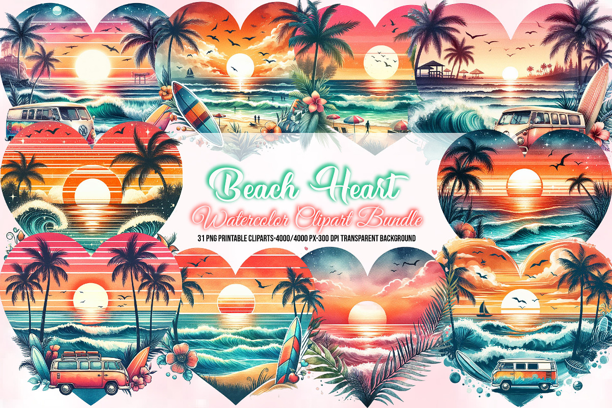 Mega Watercolor Clipart Bundle, a Seasonal Illustration by Craft Nest (Photo 11 of 20)