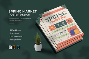 Spring Market Fair - Poster, a Print Template by VUNIRA