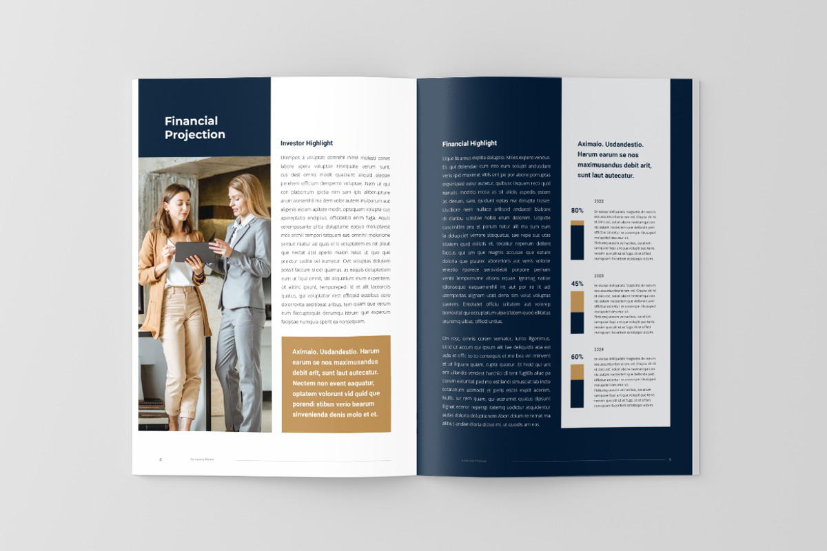 White Blue Company Project Proposal, a Brochure Template by UICreative (Photo 4 of 4)