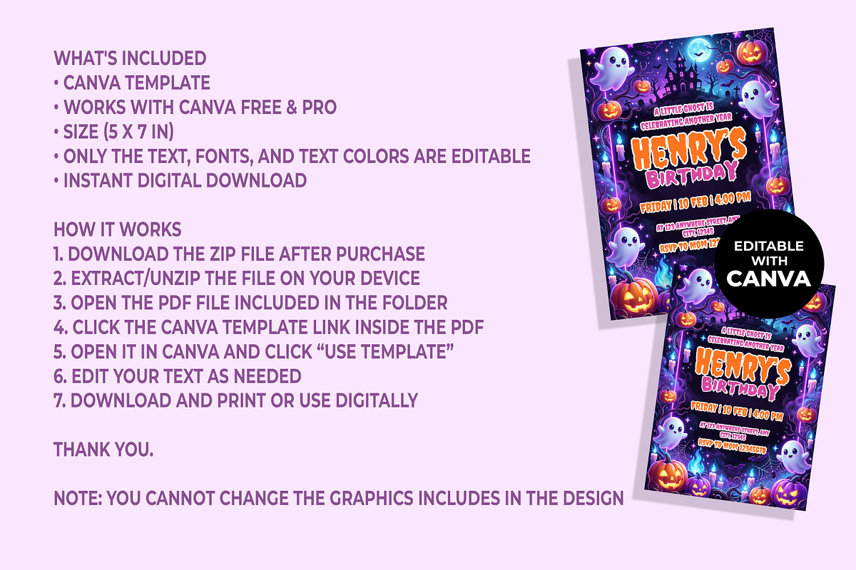 Candy Castle Birthday Invitation, an Invitation Template by M9 Design (Photo 4 of 4)