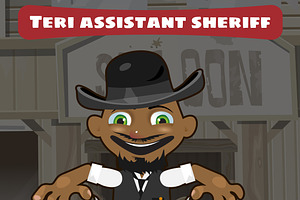 Sheriff Assistant, Cartoon Character