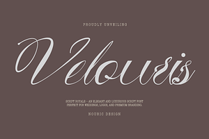 Velouris Script Wedding Calligraphy