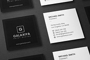 Square Business Card and Mockups, a Business Card Template by Galaxiya (Thumbnail 3 of 5)