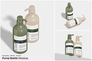 Pump Bottle Mockup, a Packaging Mockup by Unerispace