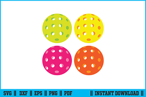 Four Pickleball Logo Design, a Sport Illustration by Handy Arts Studio