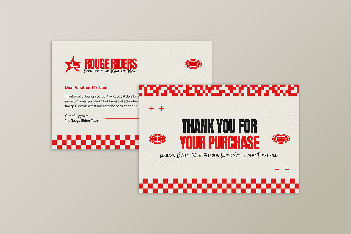 Rouge Riders - Thank You Card, a Print Template by StreaksideStd (Photo 2 of 3)