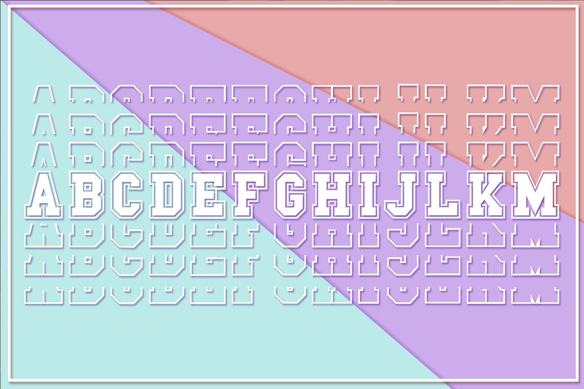 Go Sports Stacked Mirror Font, a Font by Anastasia Feya (Photo 7 of 11)