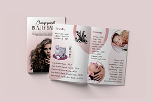 Bifold Beauty Parlour Brochure, a Brochure Template by ferdousi0791