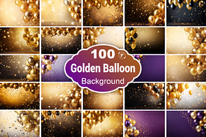 Golden Balloon background, a Background Graphic by Forhadx5