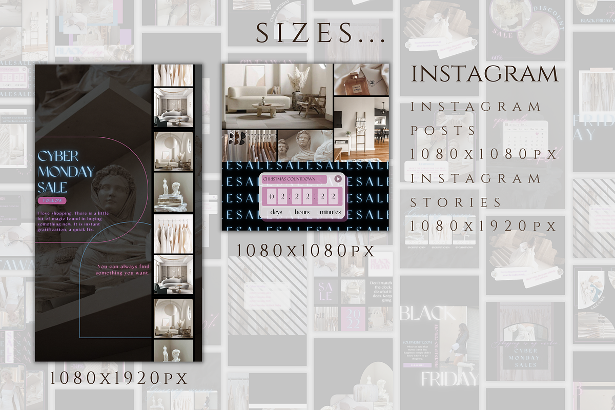 Black Friday, Cyber Monday Neon Pack, a Templates & Theme by BRANDcontent (Photo 3 of 7)