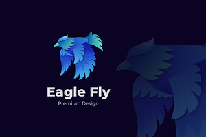 Eagle Fly Gradient Logo Design, a Branding & Logo Template by Agung_cs