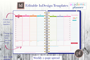 Academic Planner InDesign Template