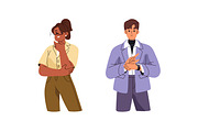 Happy business people, workers set, a Person Illustration by PaperTrident (Thumbnail 4 of 5)