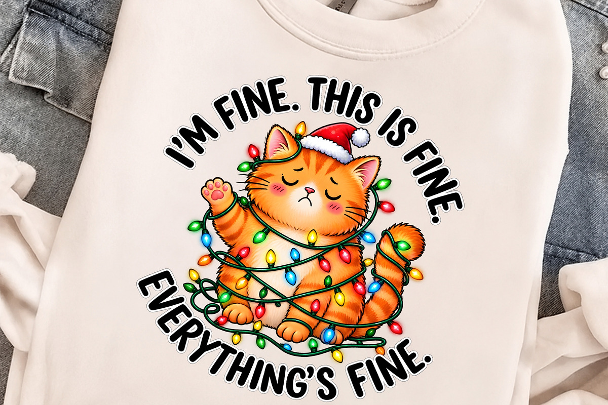 Funny Christmas Cat PNG Clipart, an Object Graphic by Zahyl Studio (Photo 4 of 7)