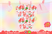 Cute Watermelon Soda Drink Seamless, a Background Graphic by K.JackArtwork (Thumbnail 5 of 8)