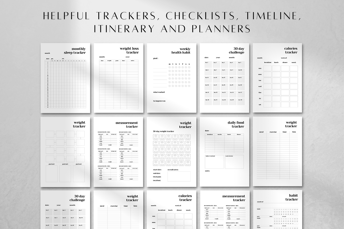 Weight Loss Tracker Printable, a Stationery Template by BRANDcontent (Photo 2 of 6)