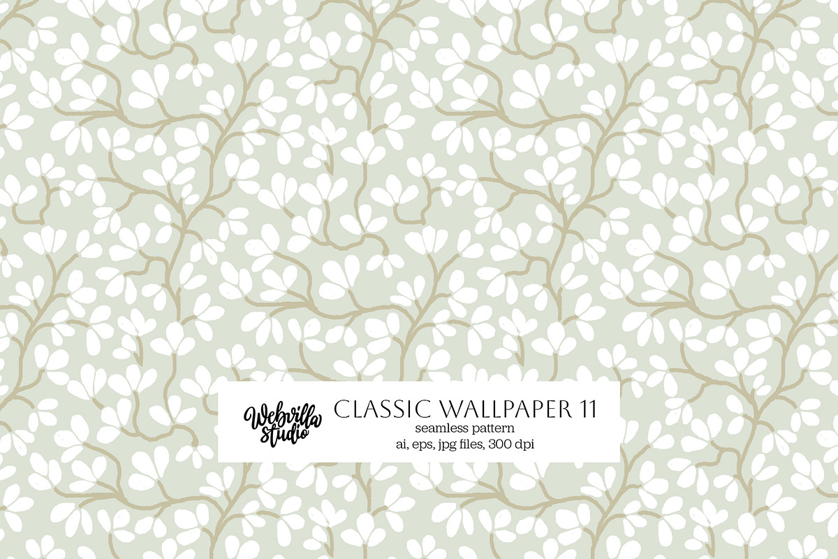 Classic Wallpaper No 11, a Wallpaper Graphic by Bloomart Studio (Photo 1 of 7)