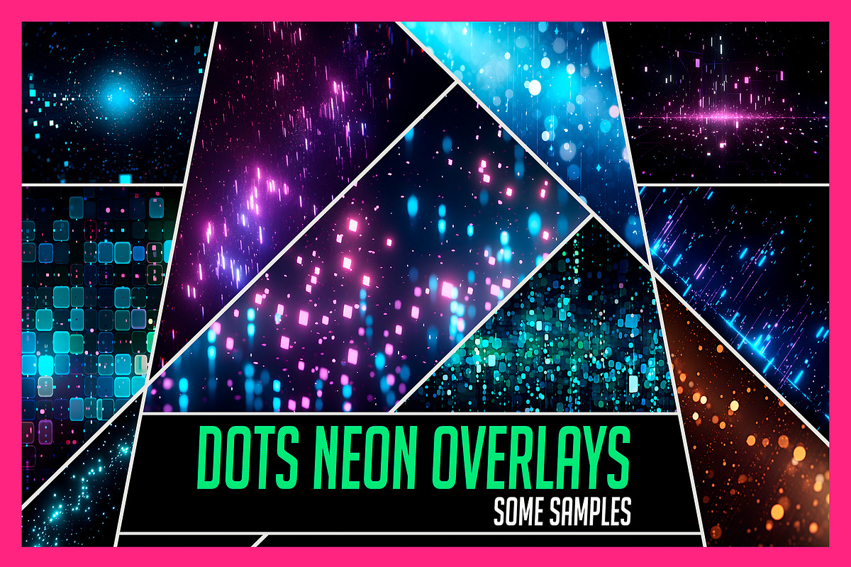 250+ Dots Neon Overlay Effects, an Object Graphic by Mikel Blazgad (Photo 4 of 14)