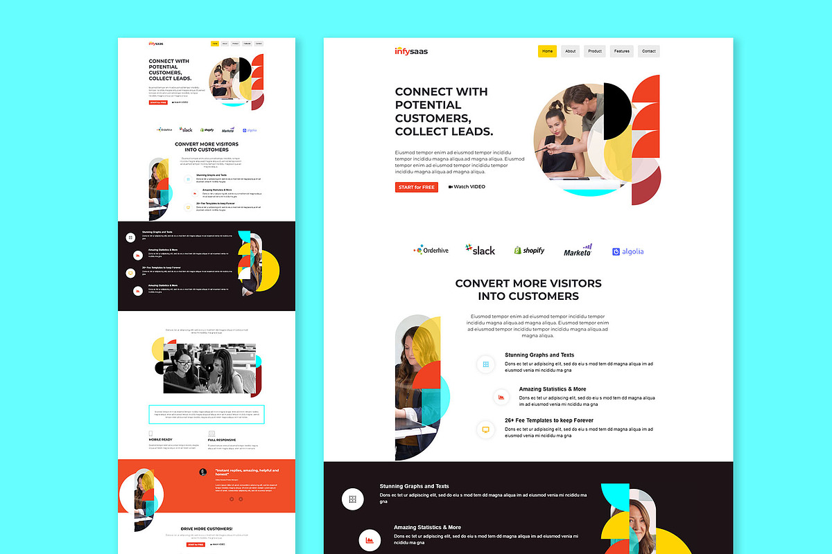 Saas Landing Page Design, a Landing Page Template by K_Srinivas