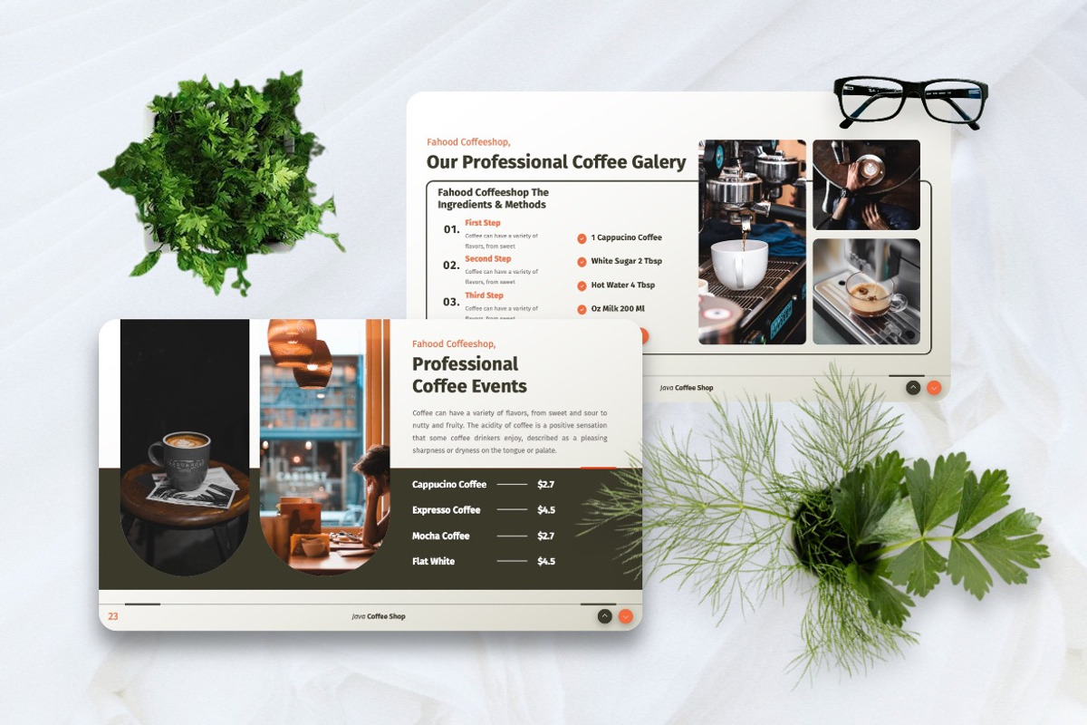Fahood - Coffee Shop Googleslide, a Presentation Template by Dhabee (Photo 4 of 7)