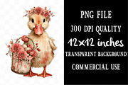 Easter Duck Whimsical Clipart, an Illustration by Designking (Thumbnail 4 of 5)